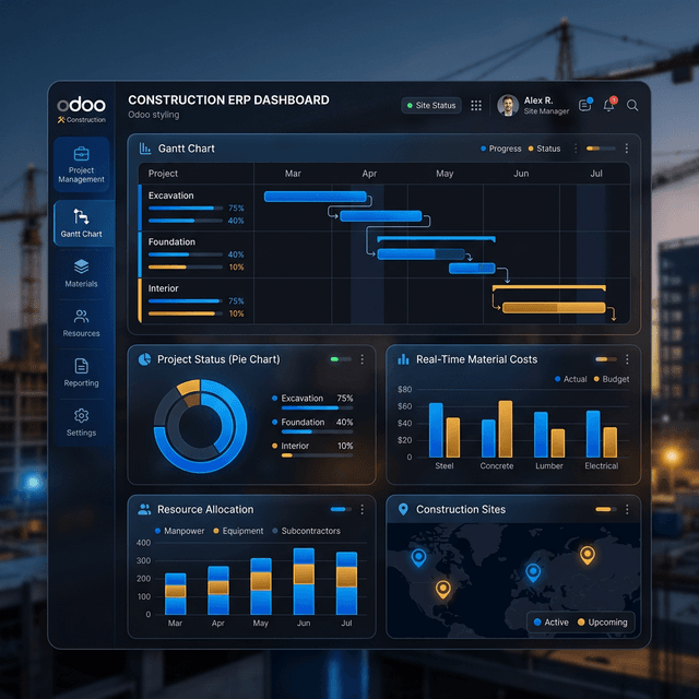 Odoo Construction Dashboard